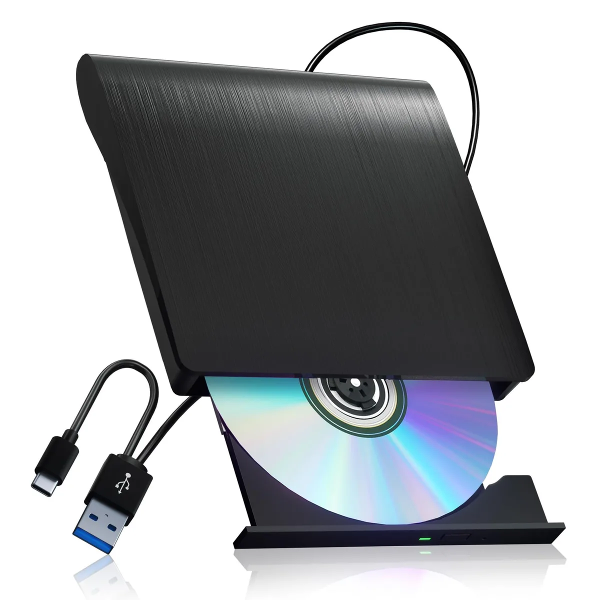  Fellowes PT-A02 External CD/DVD Drive USB 3.0 Type-C Black — product photo