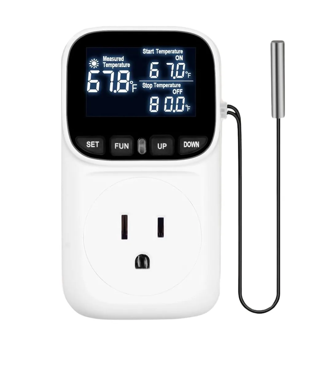  ecoartheating ECOT02 HVAC Control 120/240V 15A -40 to 210°F ±0.1°F — product photo