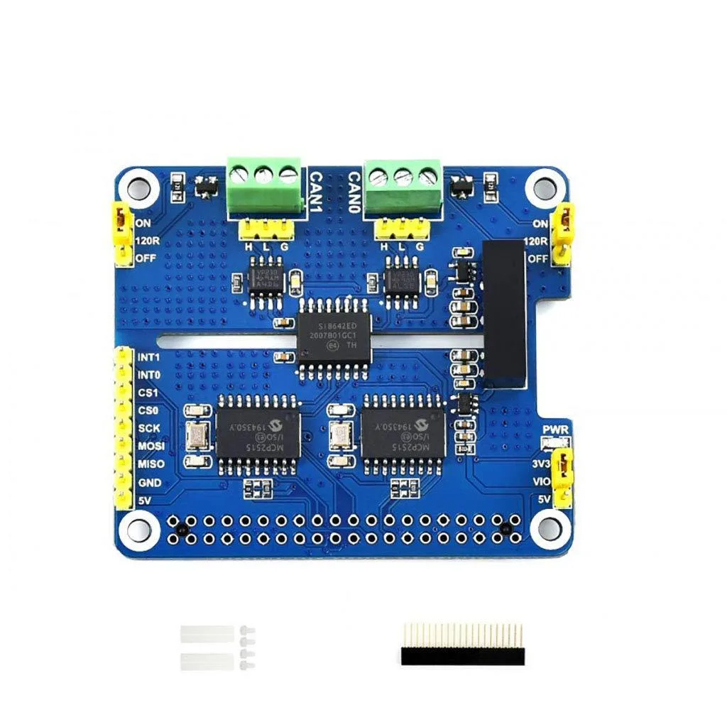 LORDWORLD LORDWORLD 2-Channel Isolated CAN Bus HAT MCP2515 SN65HVD230 — product photo