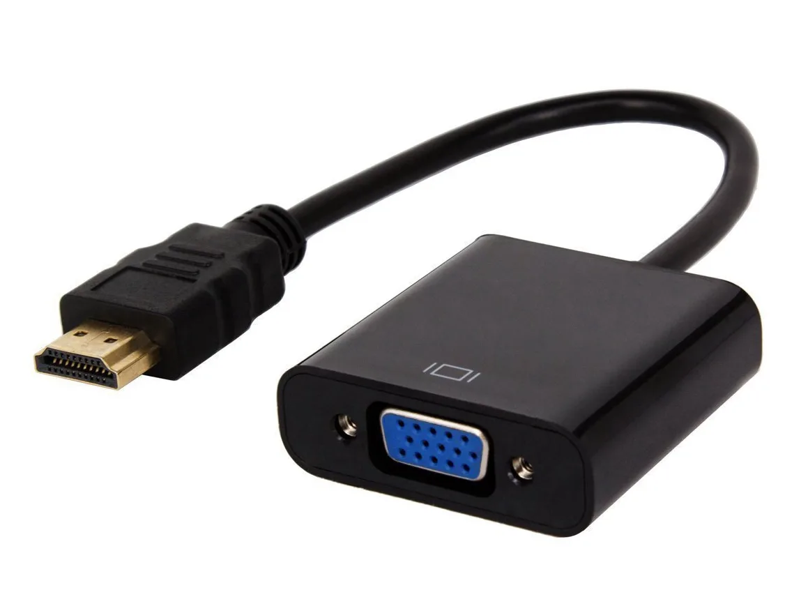 Corn Electronics Corn Electronics HDMI to VGA Adapter Male to Female 1080p Black 23.5 cm — product photo