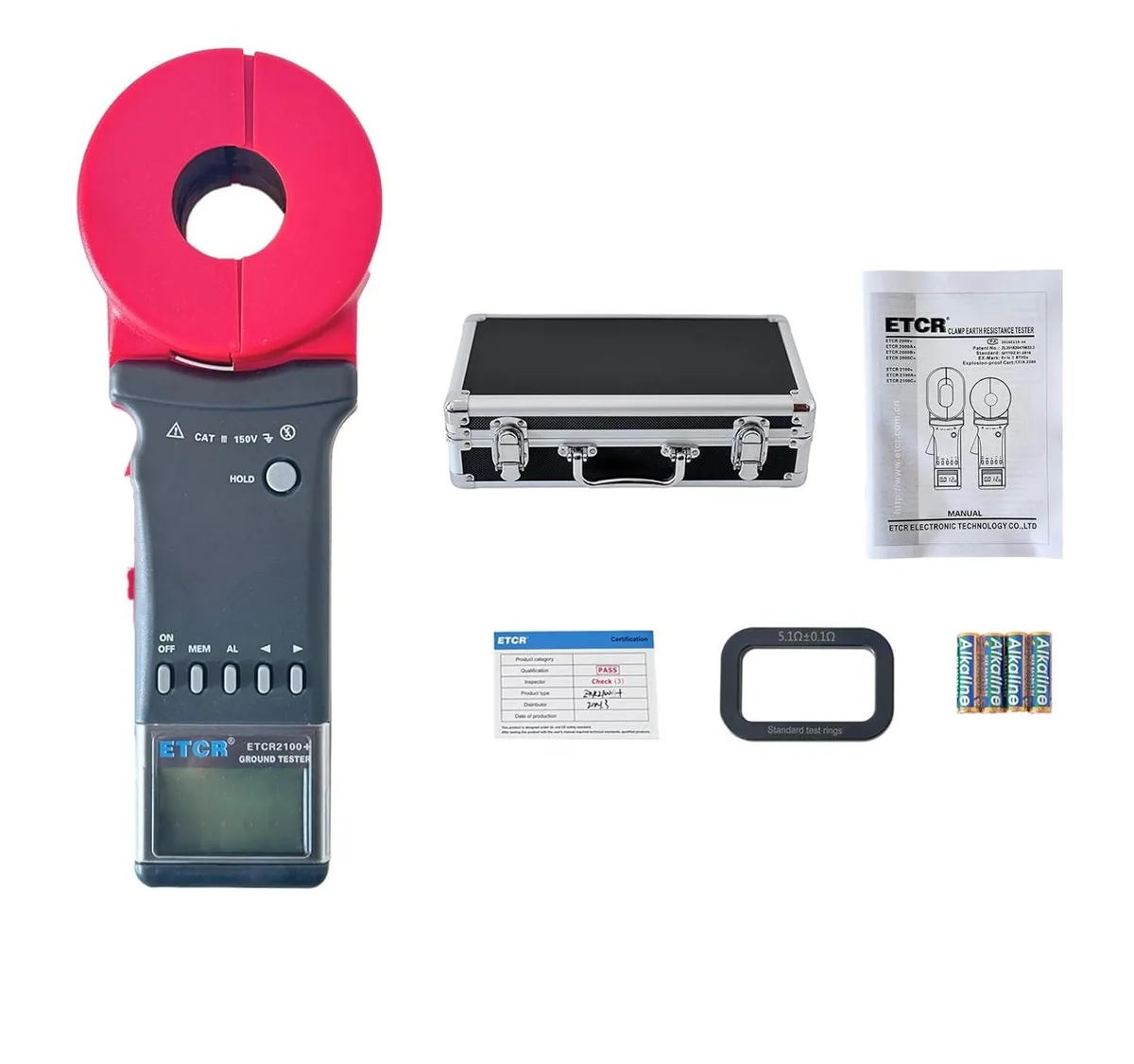 ETCR ETCR 2100+ Clamp Earth Ground Resistance Tester 0.01-1200 Ω 32mm clamp 99 records — product photo
