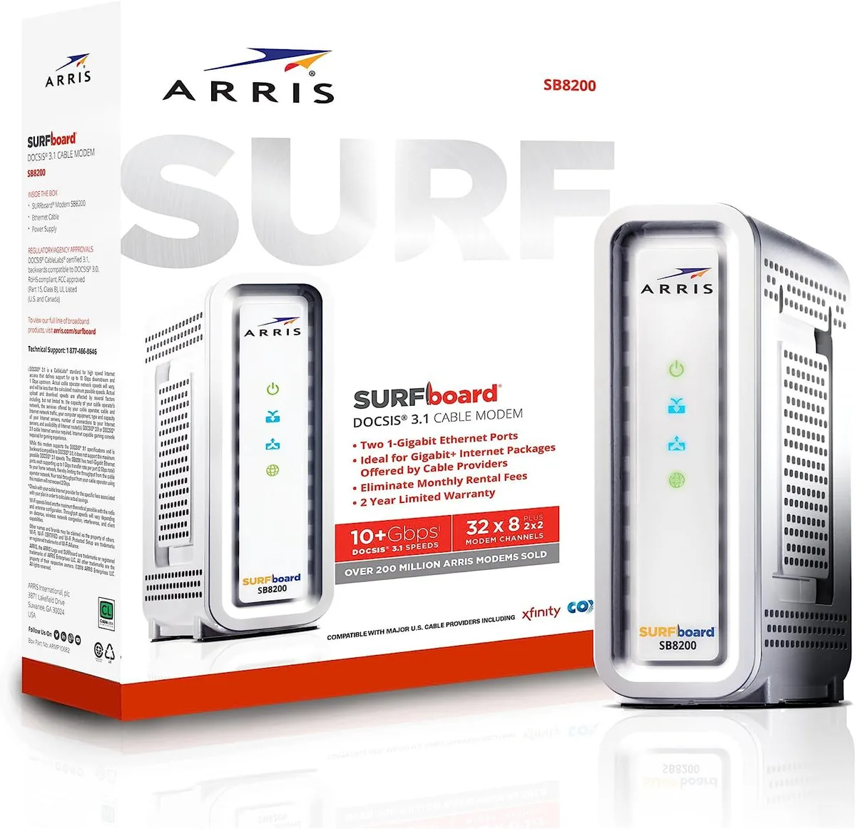 ARRIS ARRIS SB8200 DOCSIS 3.1 Cable Modem White — product photo