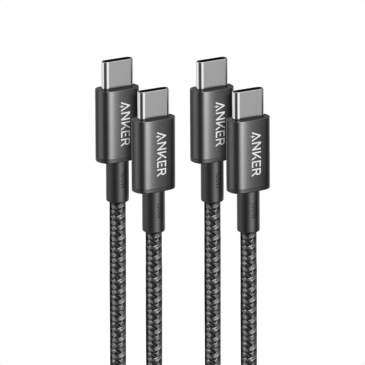 Anker Anker A8756 USB-C to USB-C Cable 3.3ft 100W Black 2-Pack — product photo