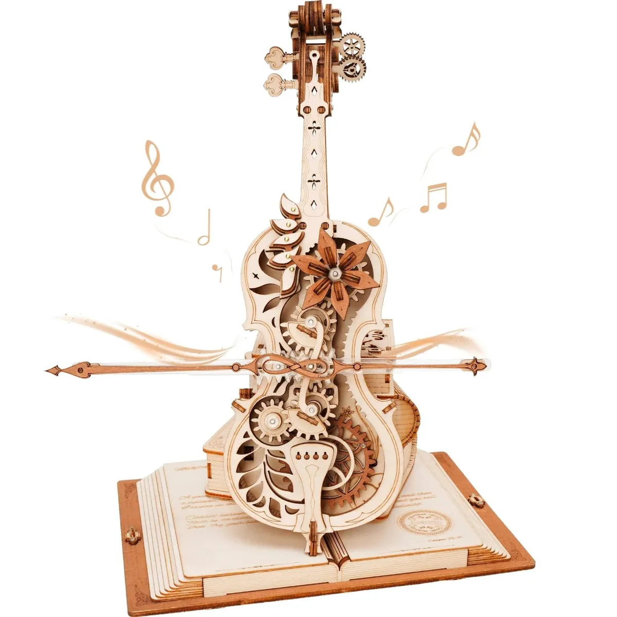 ROKR ROKR Magic Cello 3D Wooden Music Box 199 pcs stem toy — product photo