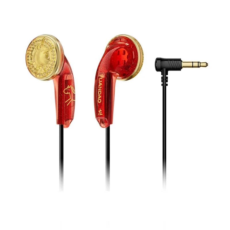LORDWORLD LORDWORLD 10th Anniv Flat Earbuds 15.4mm N52 3.5mm Red No Mic — product photo
