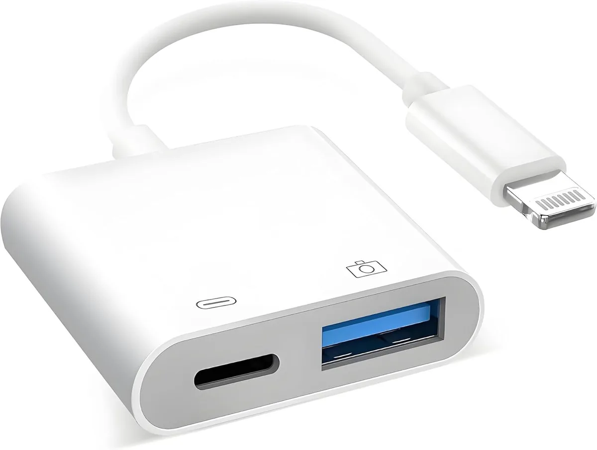 FLEANE FLEANE Lightning to USB 3.0 Female OTG Adapter with PD Charging Port — product photo