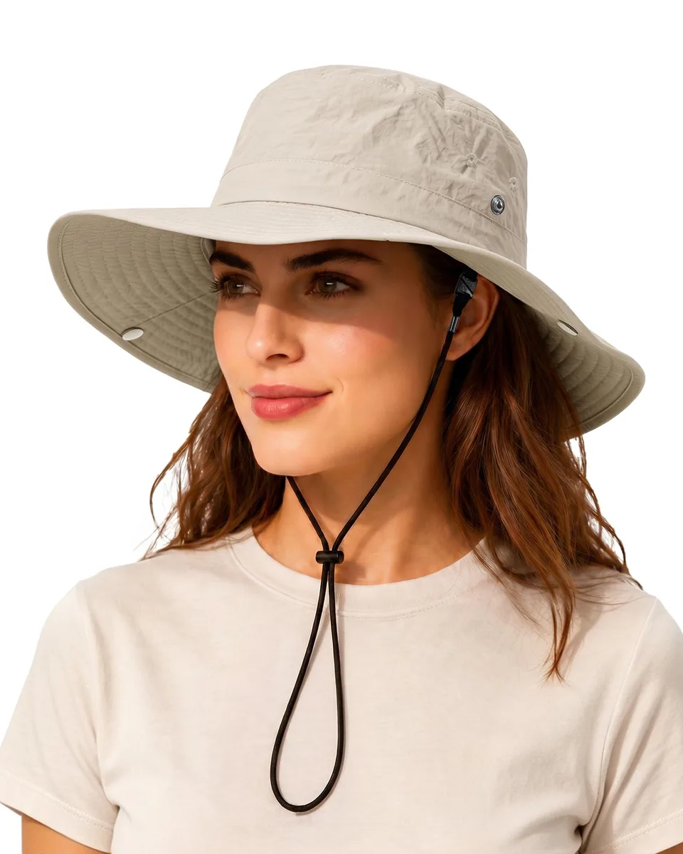  SHINCHIC Waterproof Bucket Hat UPF 50+ Black 77g — product photo