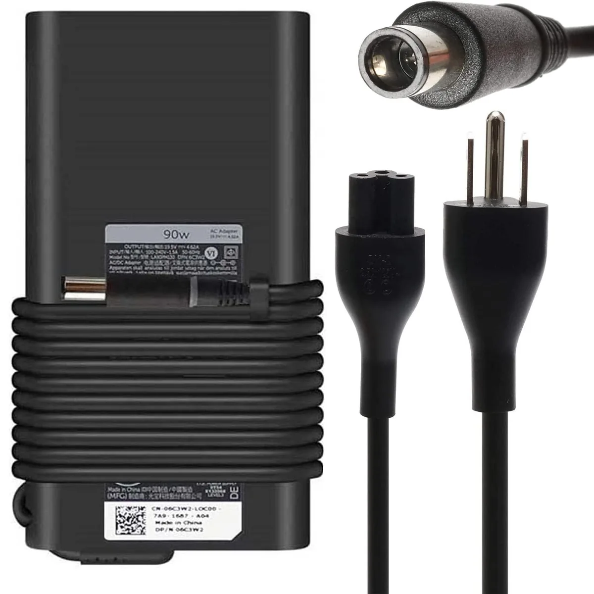 DELL DELL 90W 19.5V 4.62A LA90PM130 DA90PM130 JCF3V AC Adapter — product photo
