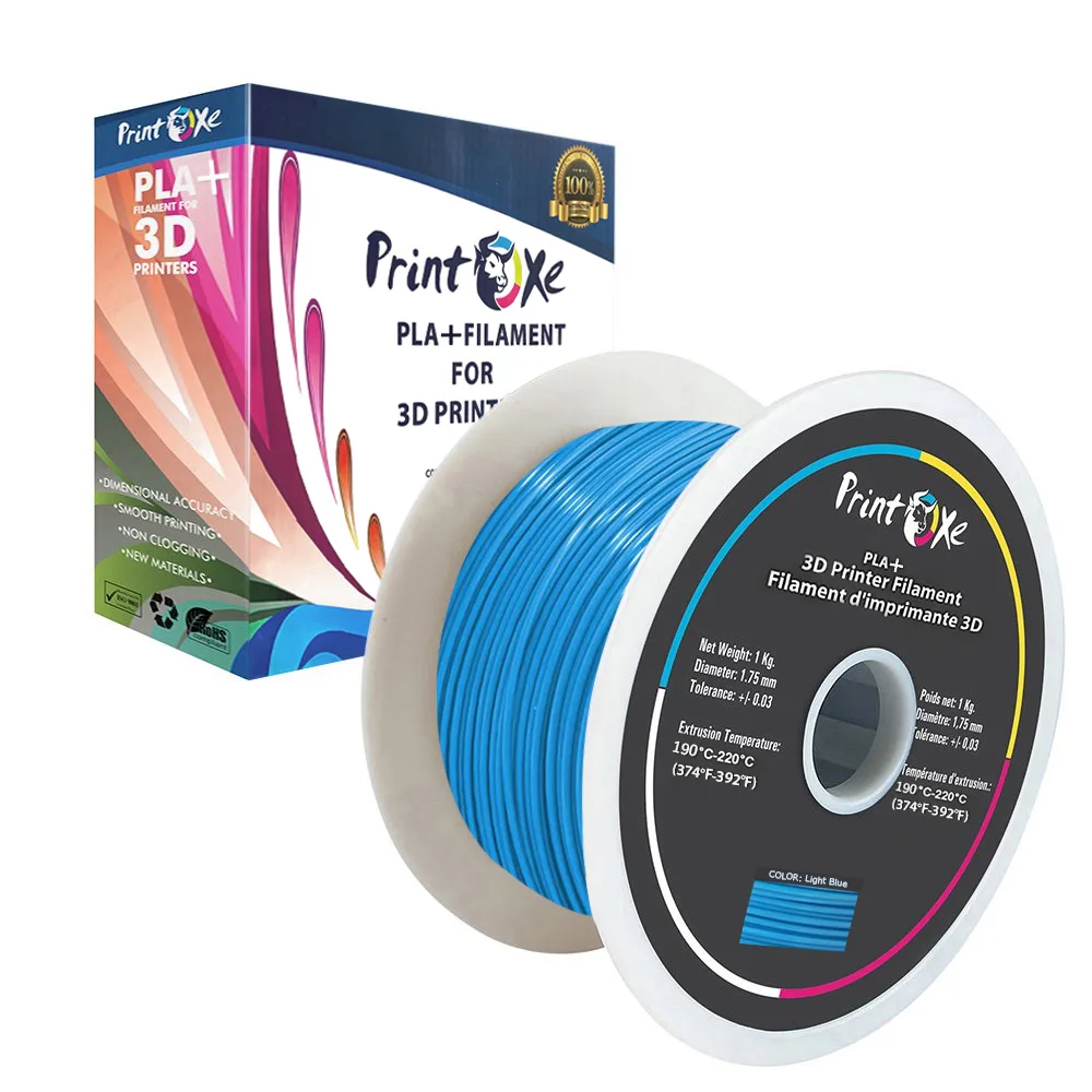PrintOxe PrintOxe PLA+ Pro Light Blue Filament 1.75 mm 1 kg +/- .03 mm — product photo