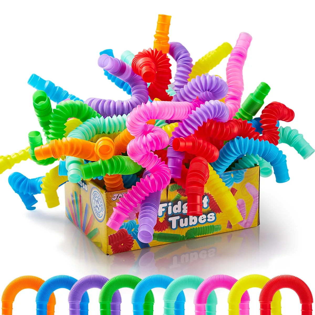  JOYIN 18 Pack Pop Tubes Sensory Fidget Toys 9 Colors — product photo
