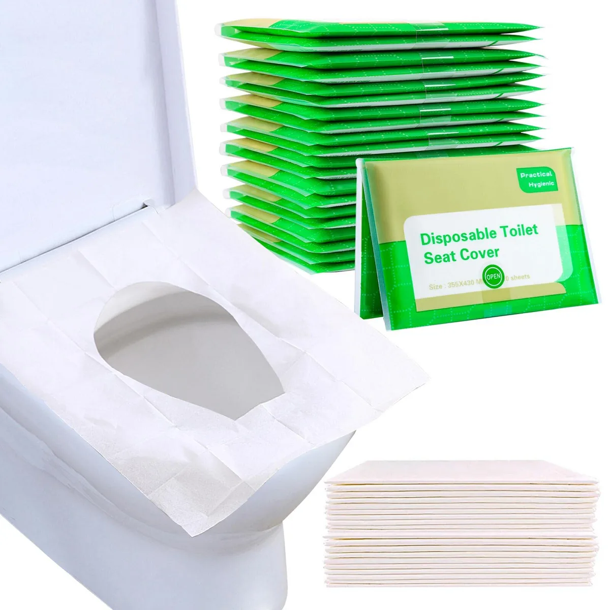 White rectangular paper sheets individually wrapped in small packets, stacked in a bulk pack