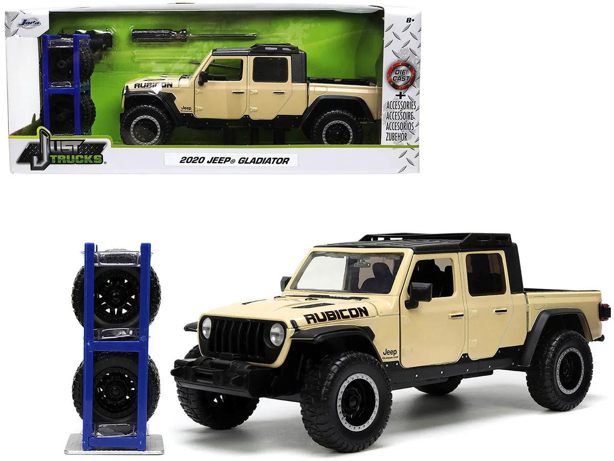 Jada Jada 2020 Jeep Gladiator Rubicon Pickup Cream 1/24 Diecast 32711 — product photo