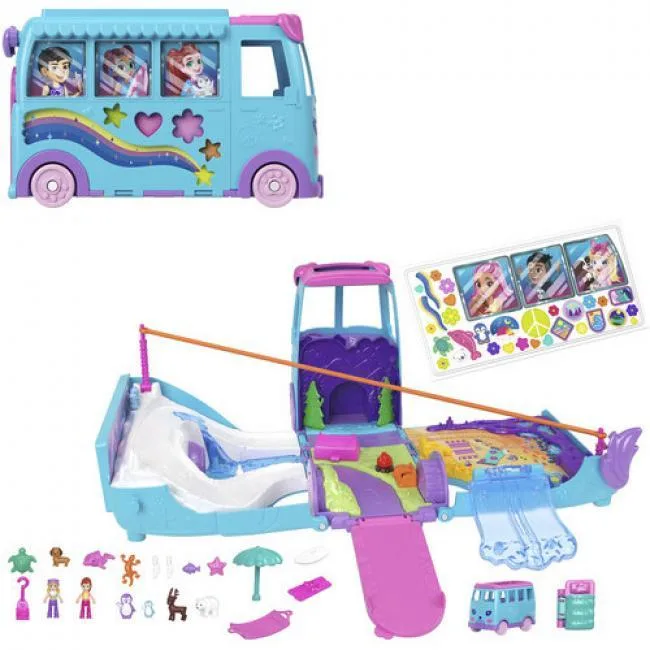 Polly Pocket Polly Pocket JCC22 Pet Mobile Adventure Playset 21 accessories — product photo