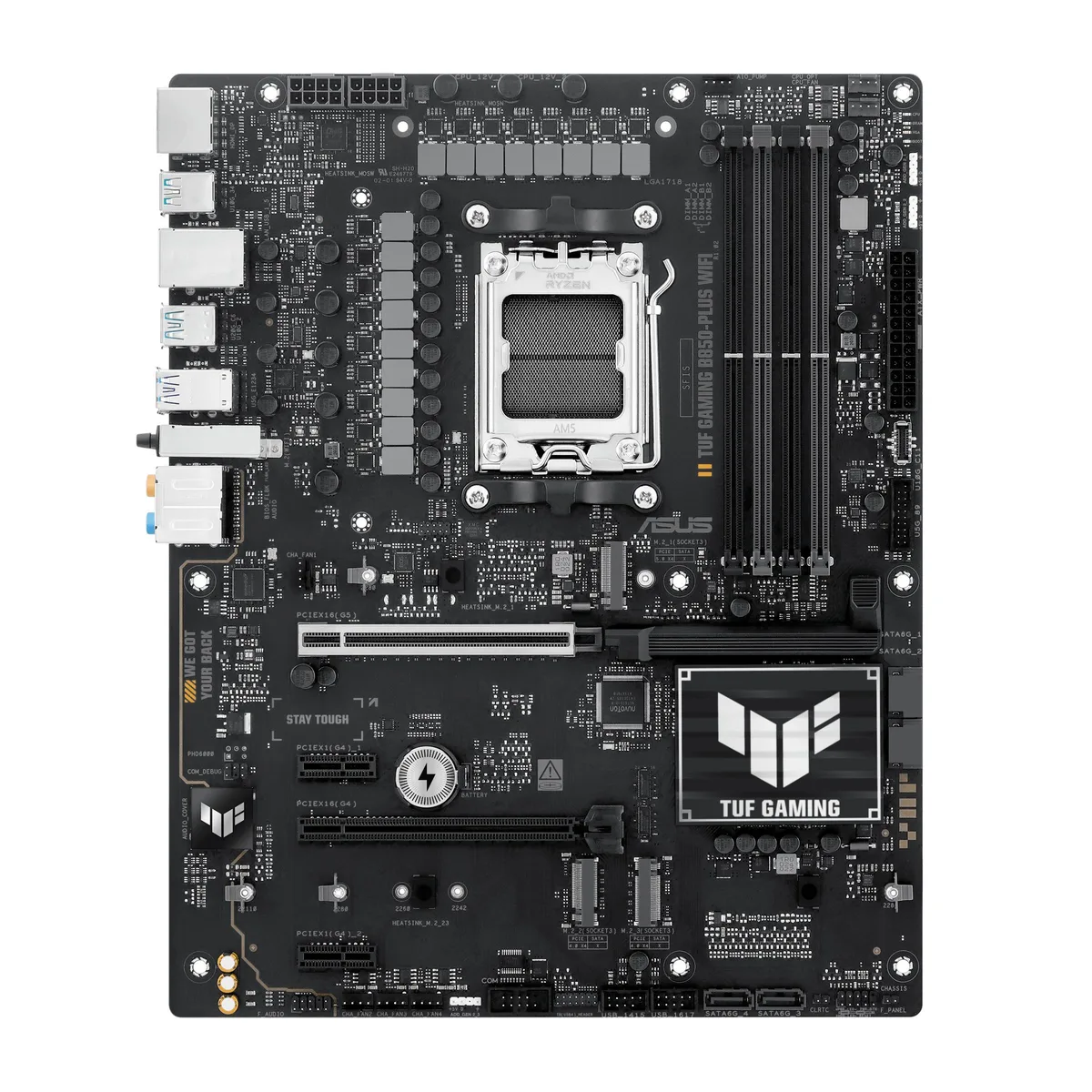 ASUS ASUS TUF GAMING B850-PLUS WIFI ATX Socket AM5 AMD B850 Chipset USB-C 3.2 Gen 2x2 AMD motherboard — product photo