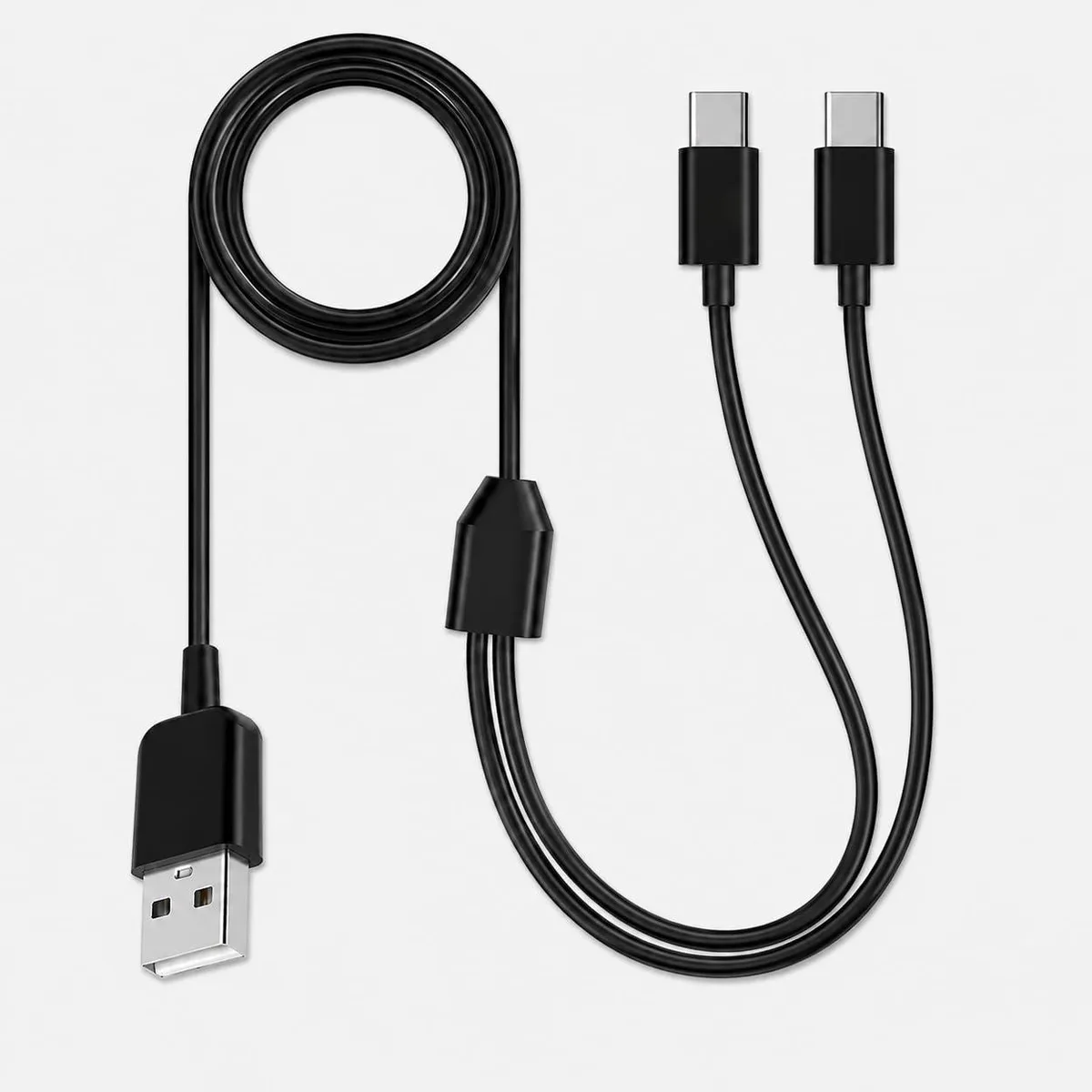 Cable Matters 3.3 FT 2-in-1 USB-C Splitter Cable (Black) — product photo