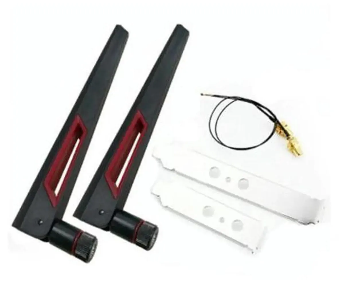 SMUGDESK SMUGDESK 2×8dBi DualBand M.2 WiFi Antenna Set MHF4 U.FL IPEX4 to RPSMA Pigtail Cables — product photo