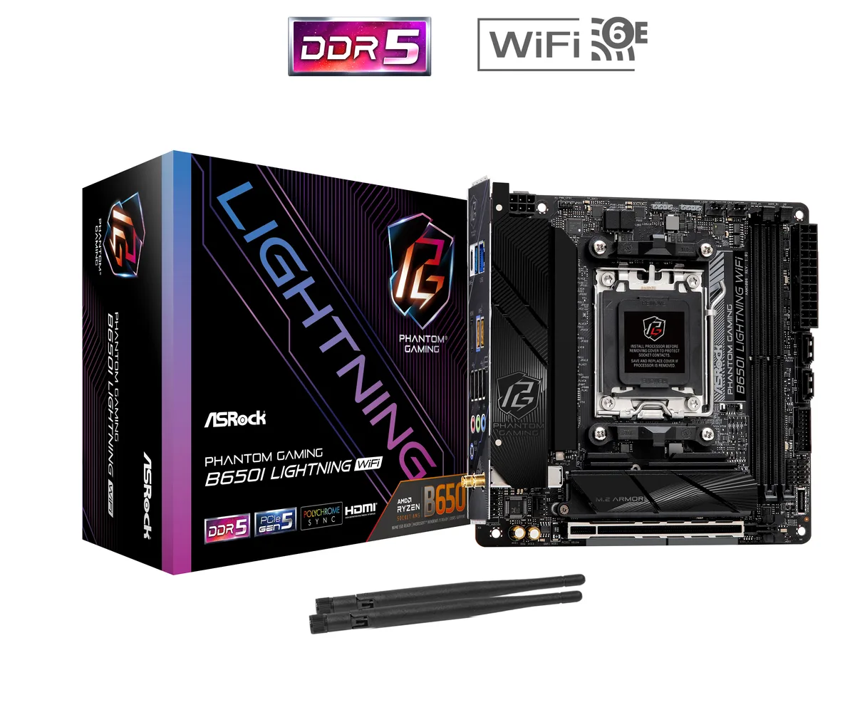 ASRock ASRock B650I LIGHTNING WIFI AMD motherboard — product photo