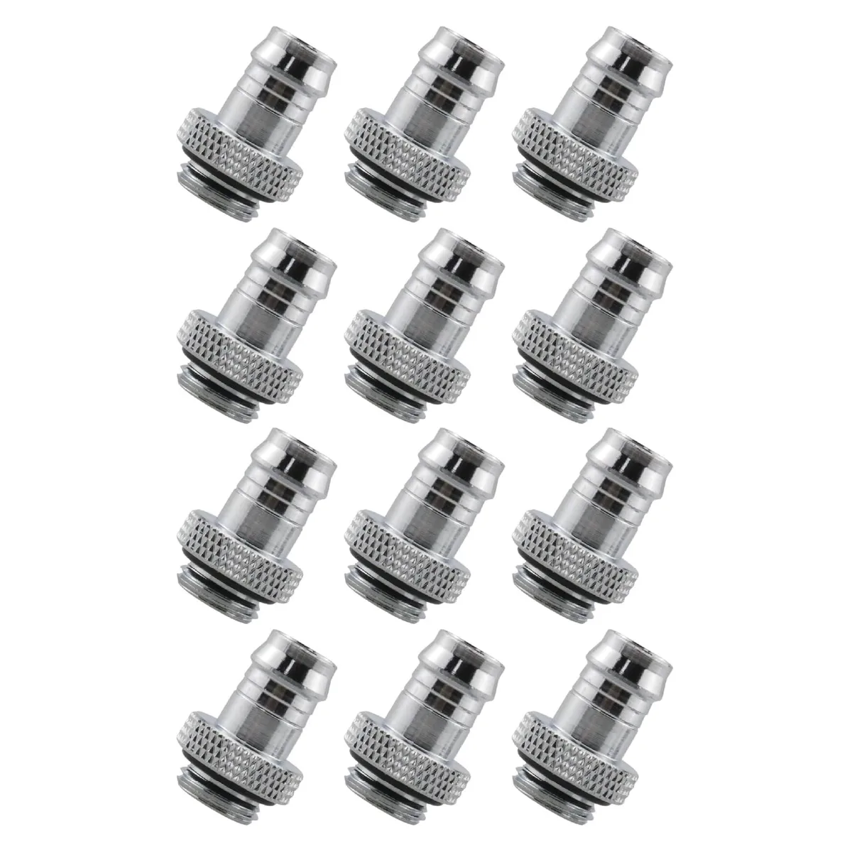 greenDracaena greenDracaena 12 Pack G1/4" to 3/8" Barb Fittings Silver — product photo