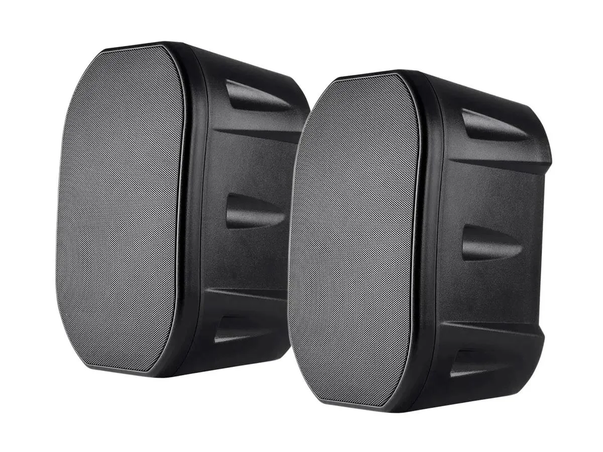 Monoprice Inc. Monoprice 113614 6.5-inch Weatherproof 2-Way Speakers with Wall Mount Bracket (Pair Black) — product photo