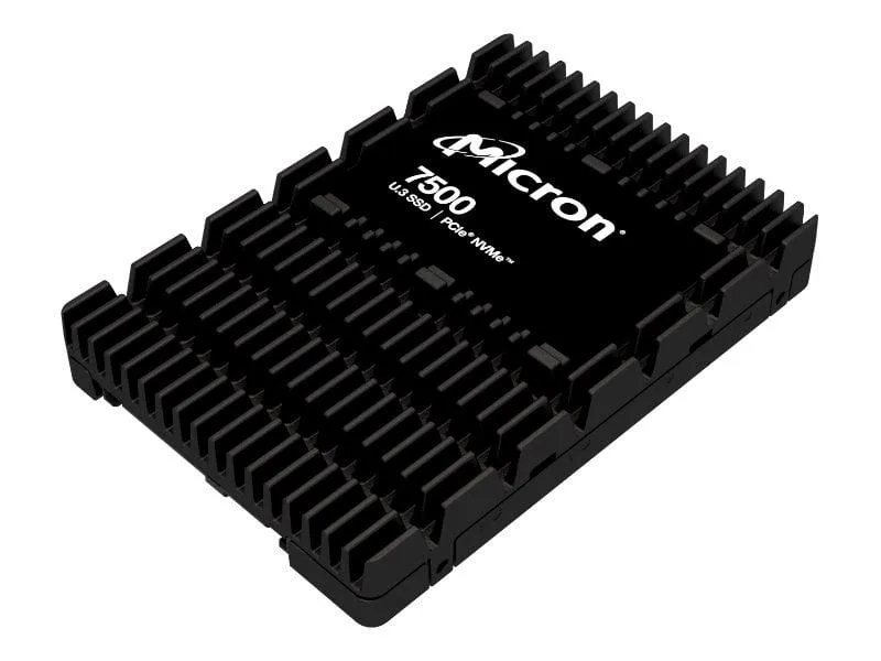 Micron Micron MTFDKCC7T6TGP-1BK1DABYYR 7500 Pro 7.68TB U.3 PCIe 4.0 NVMe internal SSD — product photo