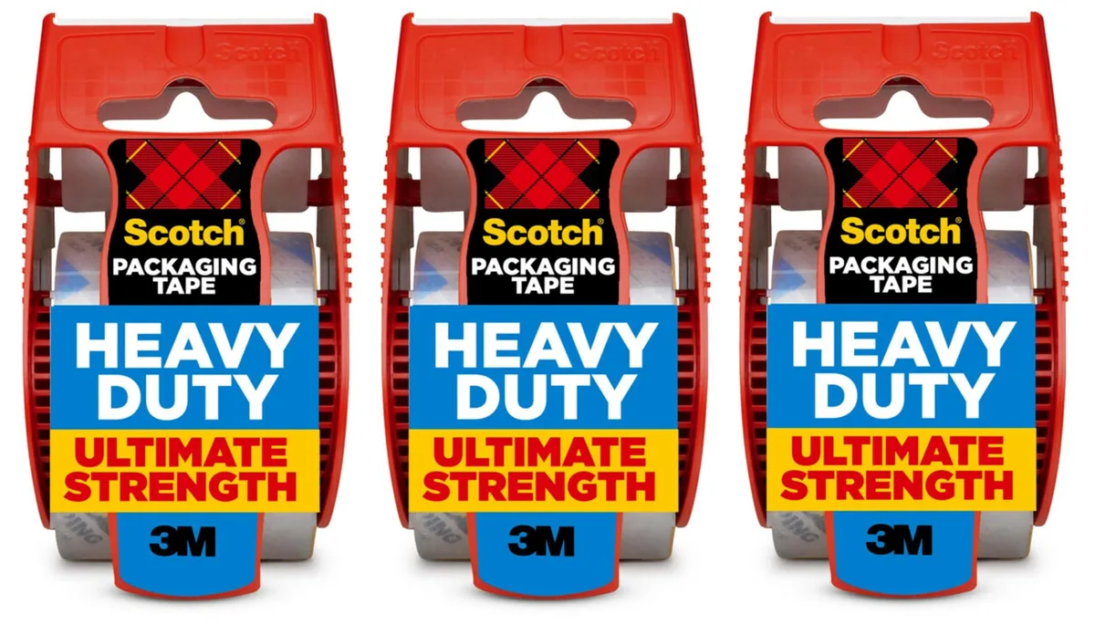  Scotch 02878 Heavy Duty Packaging Tape 2 x 800 Clear 3 Rolls — product photo