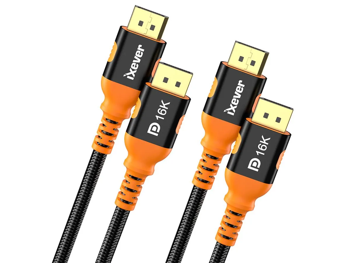 iXever iXever DisplayPort 2.1 cable 2-pack 6.6ft 16K 80Gbps — product photo