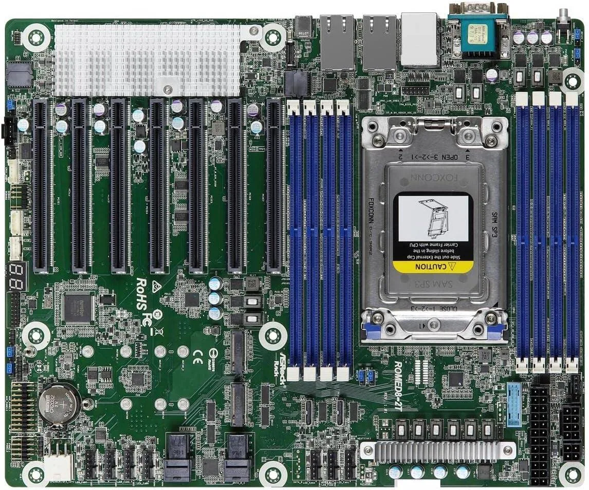 ASRock Rack ASRock Rack ROMED8-2T ATX server motherboard EPYC SP3 Dual 10GbE — product photo