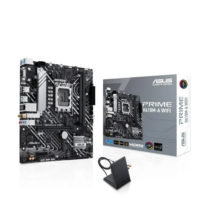 ASUS ASUS PRIME H610M-A WIFI Intel H610 LGA 1700 mATX DDR5 dual M.2 1Gb Ethernet Intel motherboard — product photo