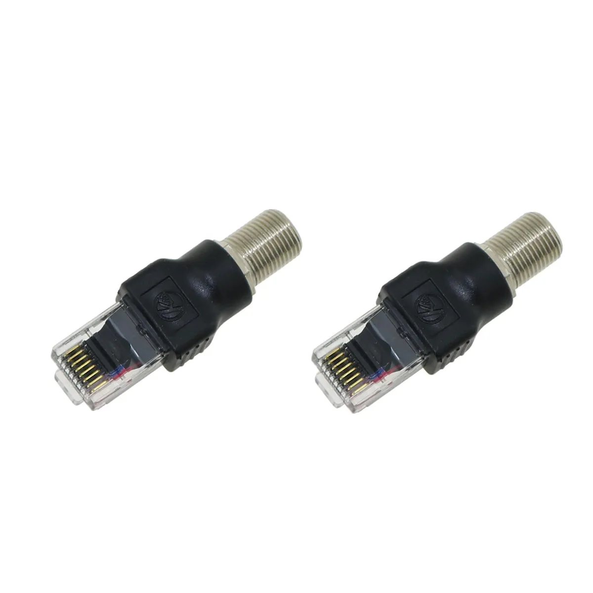Boxwave Boxwave 2PCS Coaxial F Female to RJ45 Male Audio Adapter — product photo