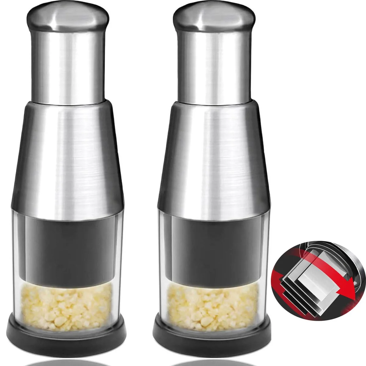  Aetomtins 001 Manual Food Processor Stainless Steel — product photo
