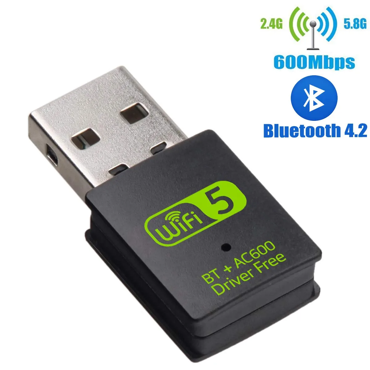 Funcool Funcool USB Wi-Fi Bluetooth adapter 600Mbps dual band 2.4/5.8GHz RTL8821CU — product photo