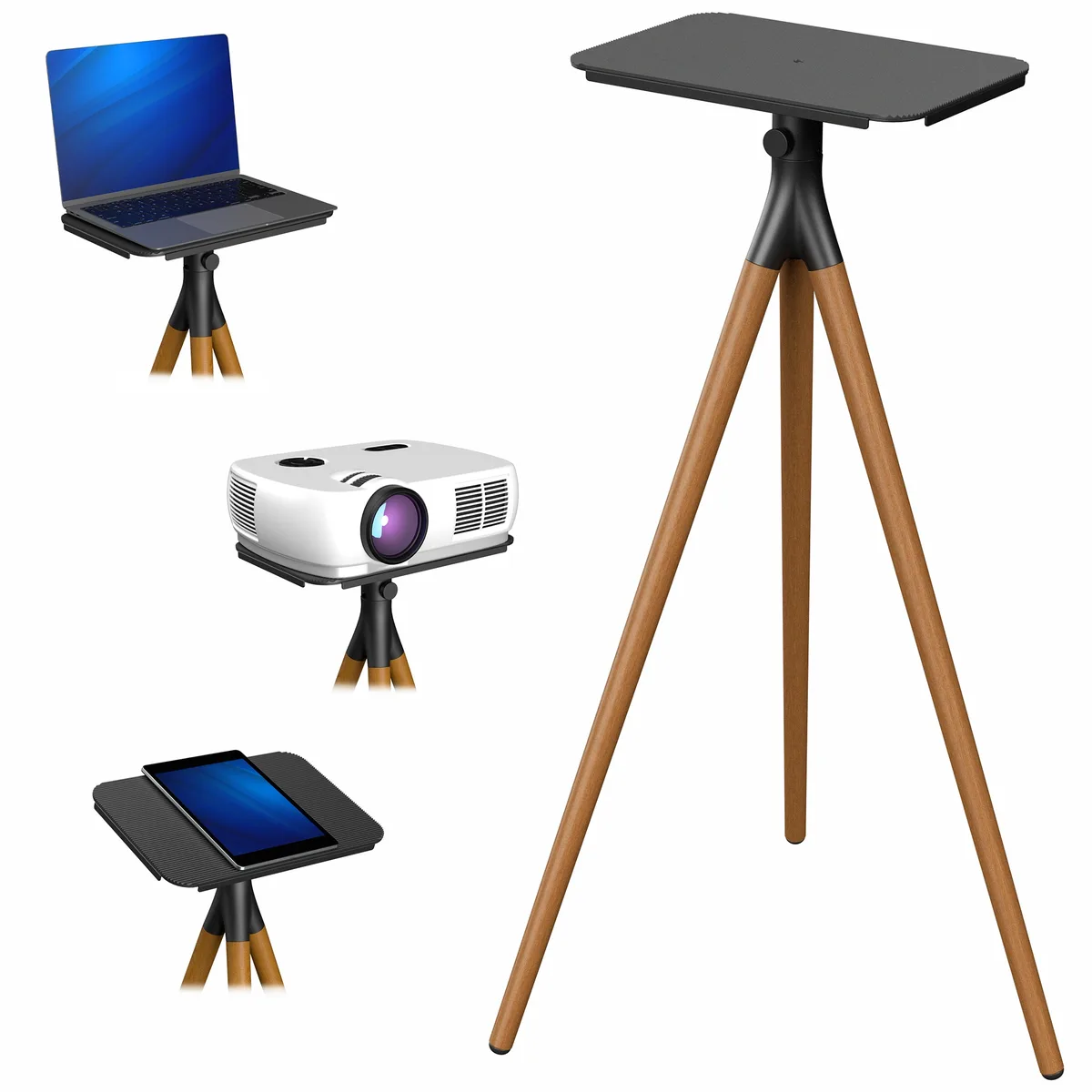 VIVO VIVO Dark Walnut Easel Studio Projector Stand 22 lbs — product photo