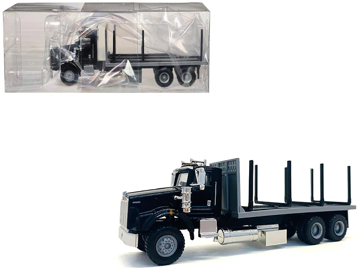Promotex Promotex Kenworth T800 Stake Bed Truck Black 1/87 Scale — product photo