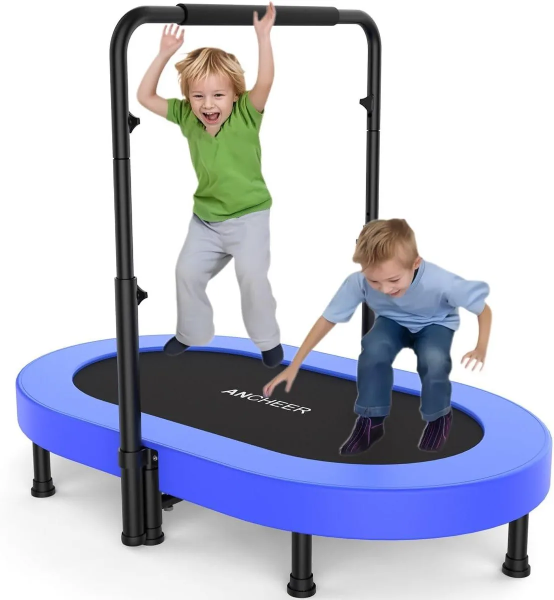 TAURKENAM TAURKENAM 56" Double Mini Trampoline Kids 5-Level Handle 220lbs — product photo