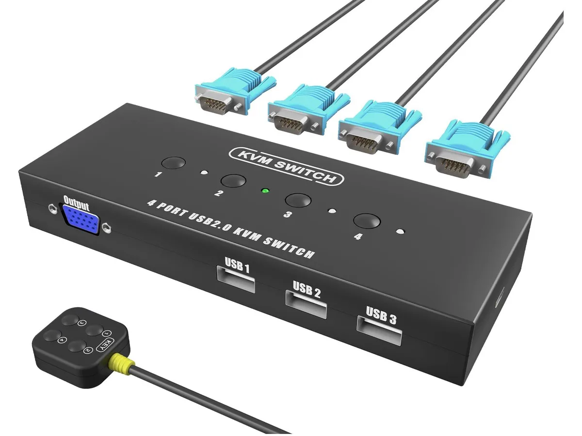  TRENDnet KVM Switch KSV-401 4 Port VGA USB 2.0 — product photo