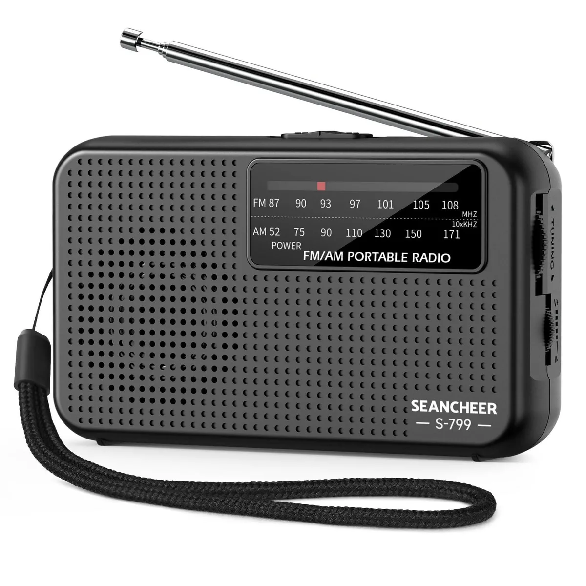  SEANCHEER 799 Mini Radio AM FM 2.7 oz — product photo