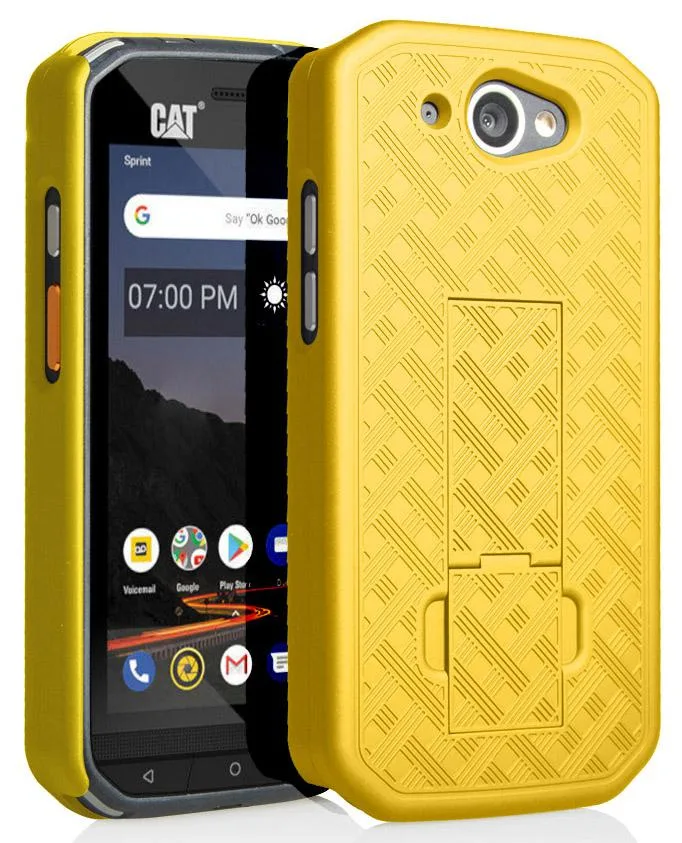 Nakedcellphone Nakedcellphone Yellow Kickstand Slim Case for CAT S48c — product photo