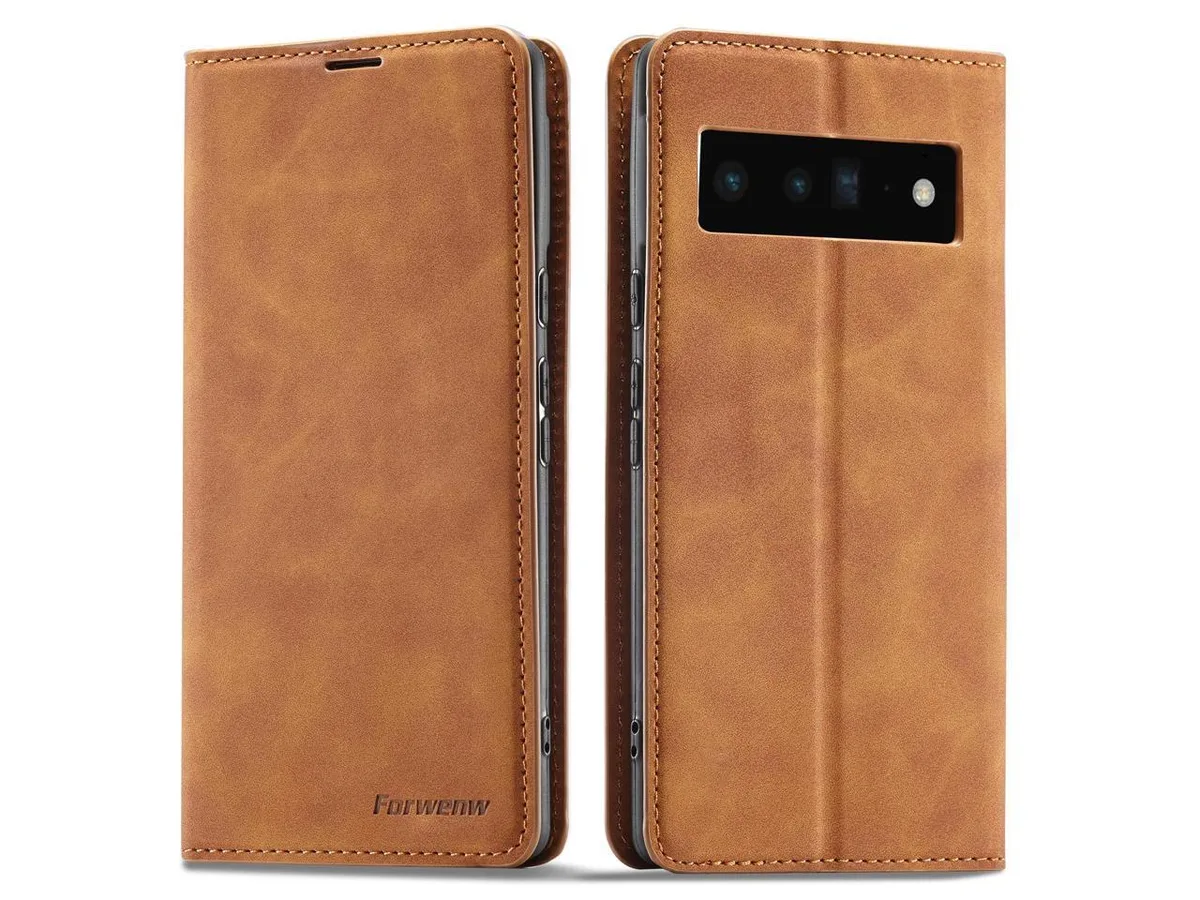 BONAEVER BONAEVER Flip Wallet Case for Google Pixel 6 Pro 6.71 inch Brown — product photo