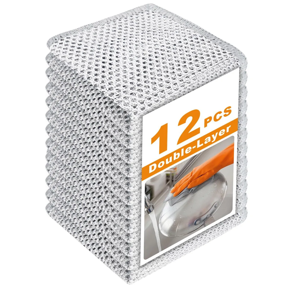  3M 12-Pack 3-Layer Metal Dish Cloth 7.87 x 7.87 in — product photo