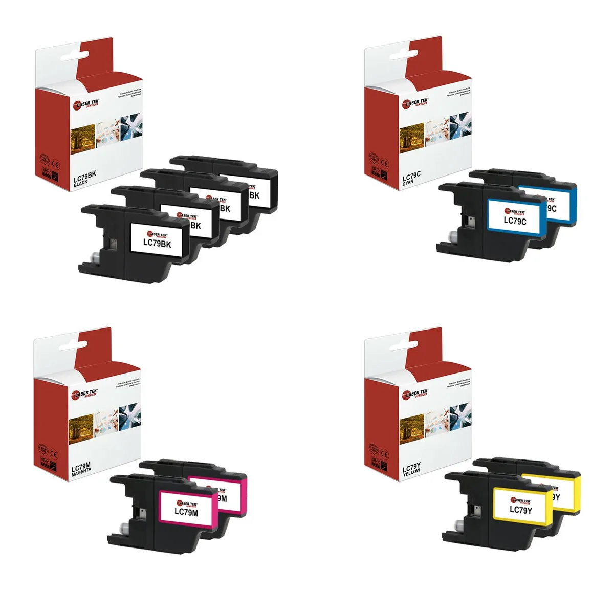 Laser Tek Services Laser Tek Services Brother LC-79 Ink Cartridge Set (4BK 2C 2M 2Y) — product photo