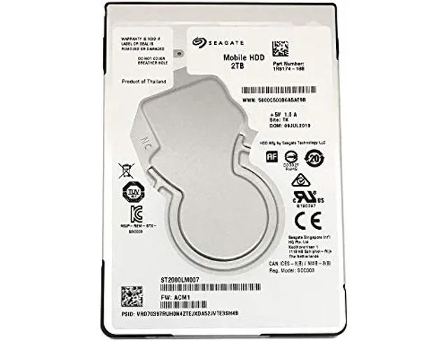 Seagate Seagate ST2000LM007 2TB SATA 5400rpm 32MB 2.5in internal hard drive — product photo