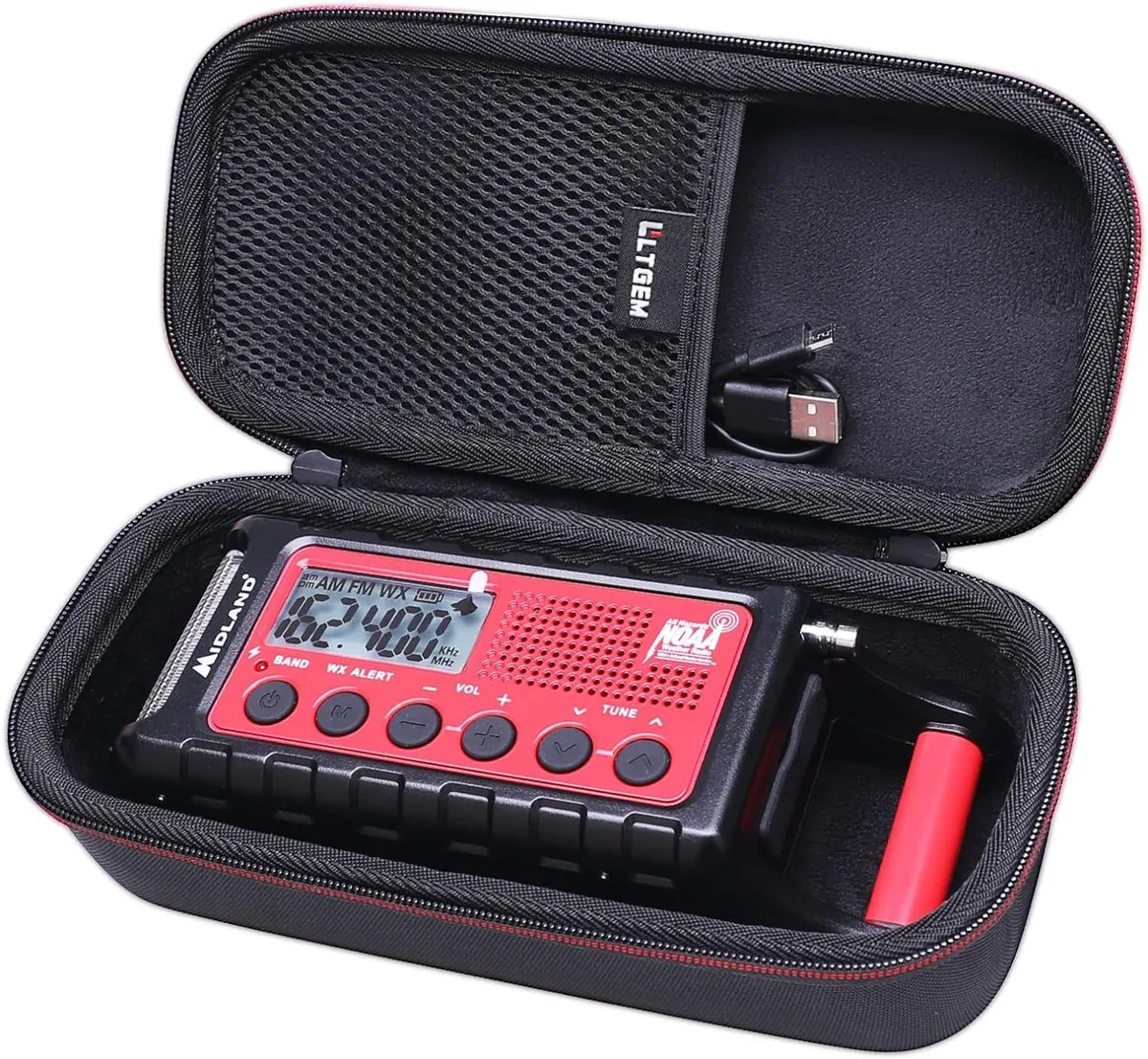 usbroway usbroway Hard Case for Midland ER310/ER210/ER300 Radio — product photo