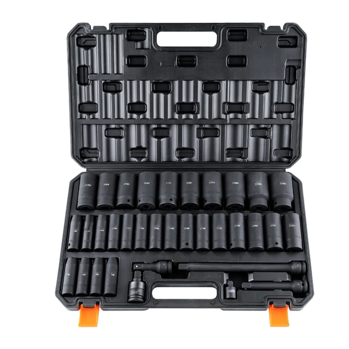 VEVOR VEVOR 1/2" Drive Deep Impact Socket Set 34pcs 8-36mm Cr-Mo Alloy Steel — product photo