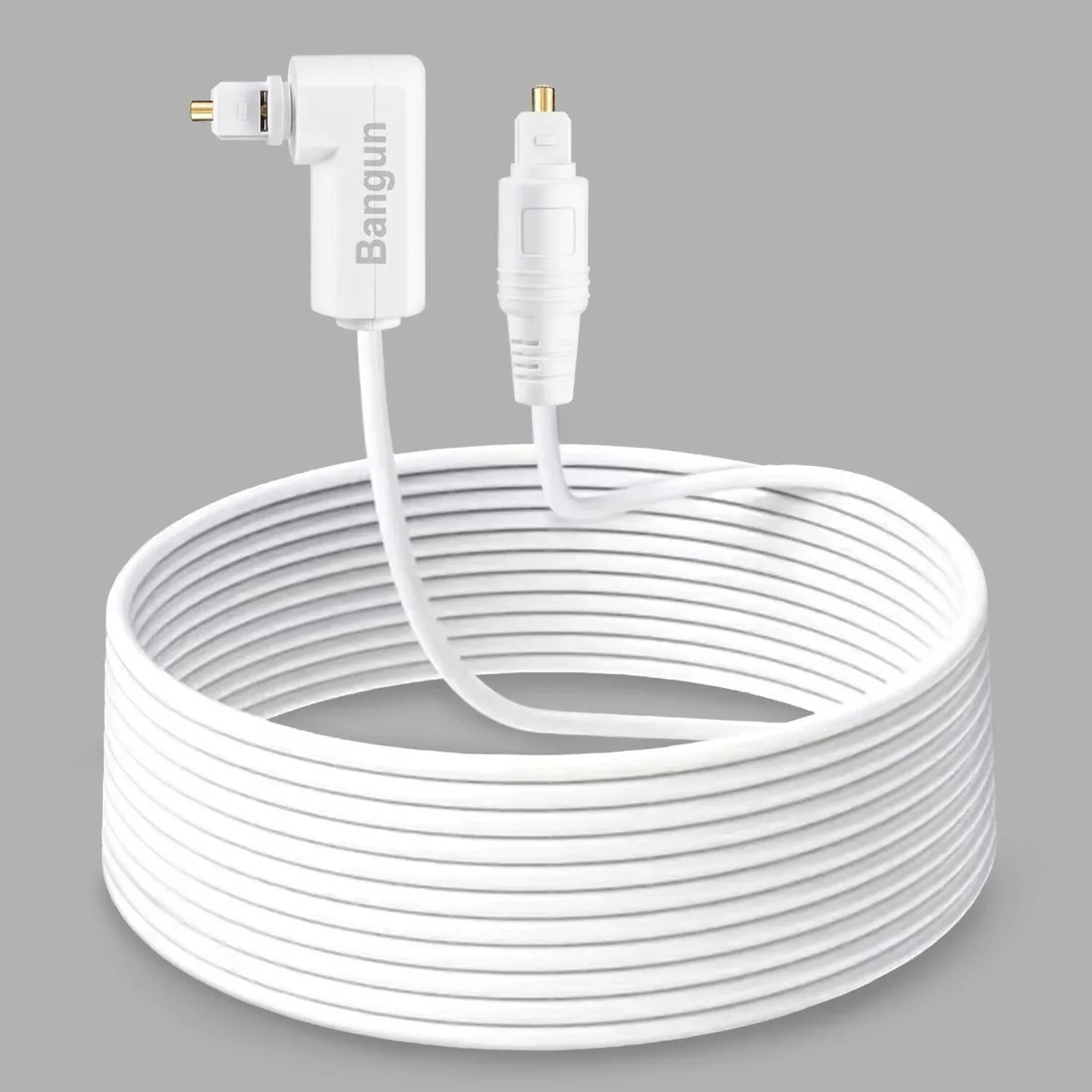 Alphacool Alphacool White Optical Audio Cable 35ft 90° 360° Swivel Toslink 2 in 1 accessory — product photo