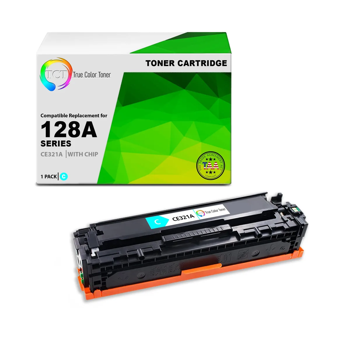 True Color Toner True Color Toner CE321A Cyan Toner Cartridge 1300 Pages — product photo