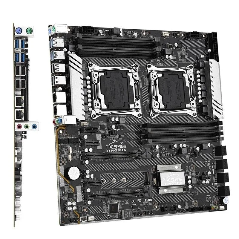 YINGHUA YINGHUA X99 Dual F2 Combo Server Motherboard E5 2666 V3 DDR4 64GB 2400 USB 3.0 NVME E-ATX — product photo
