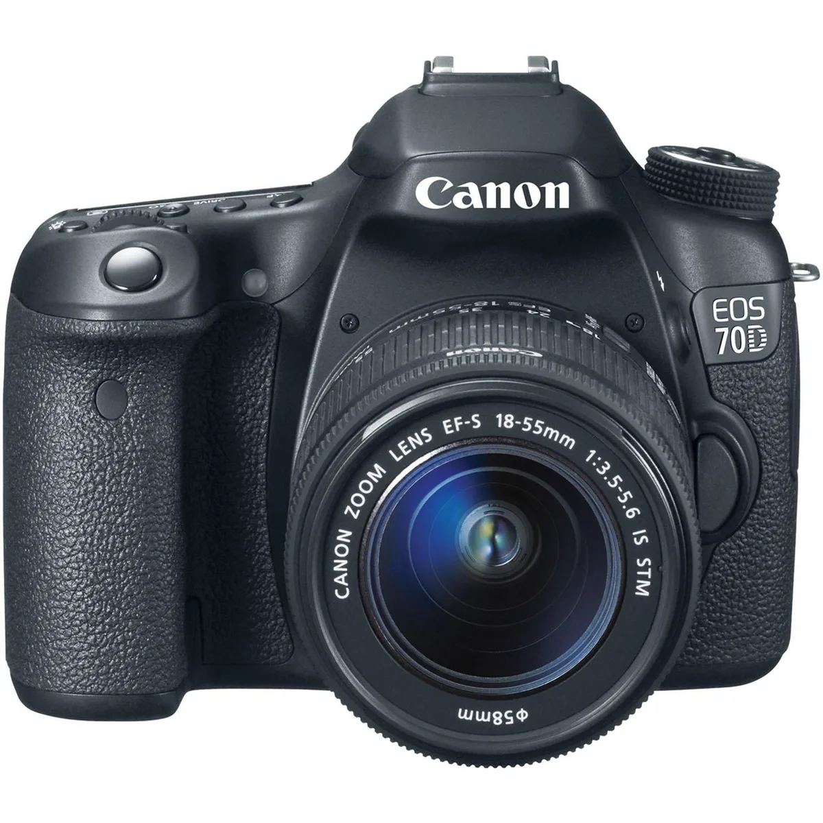 Canon International Canon EOS 70D DSLR camera with 18-55mm STM lens — product photo