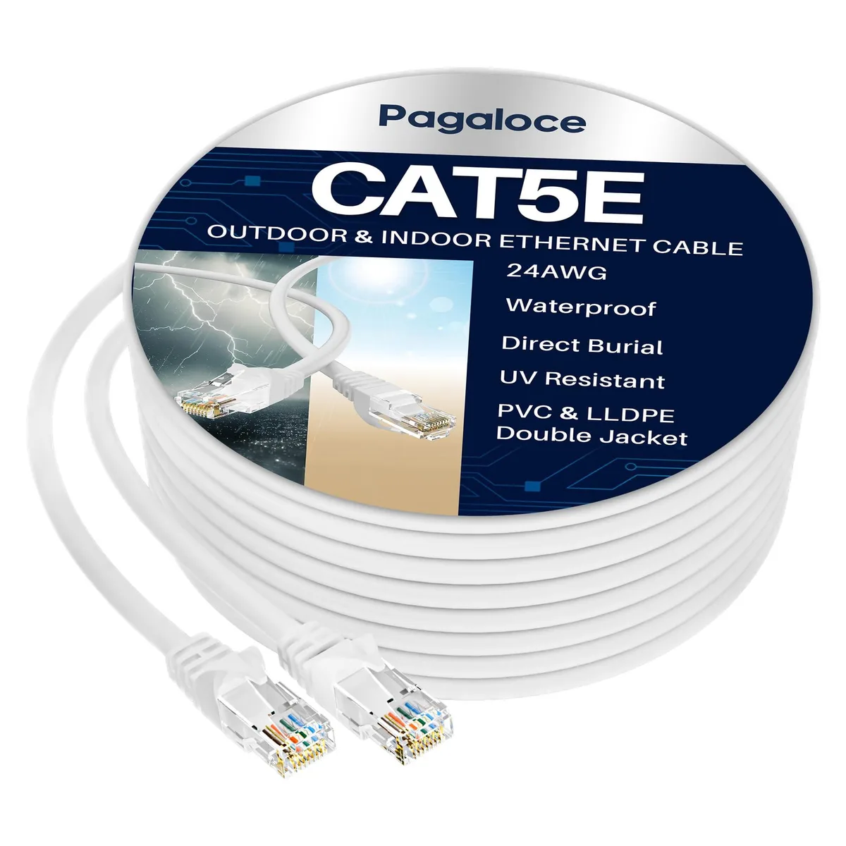 No Sew No Sew Cat5e Ethernet Cable 15 ft White CCA UTP — product photo