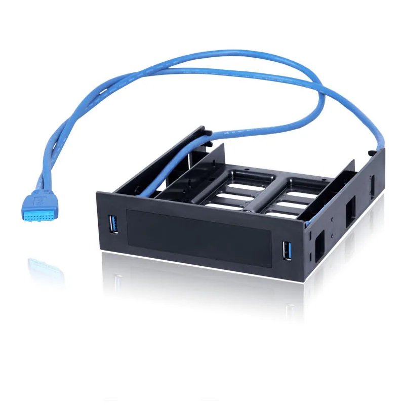 EN-Labs EN-Labs 3.5"/2.5" to 5.25" Bay Adapter with 2×USB 3.0 Front Ports — product photo