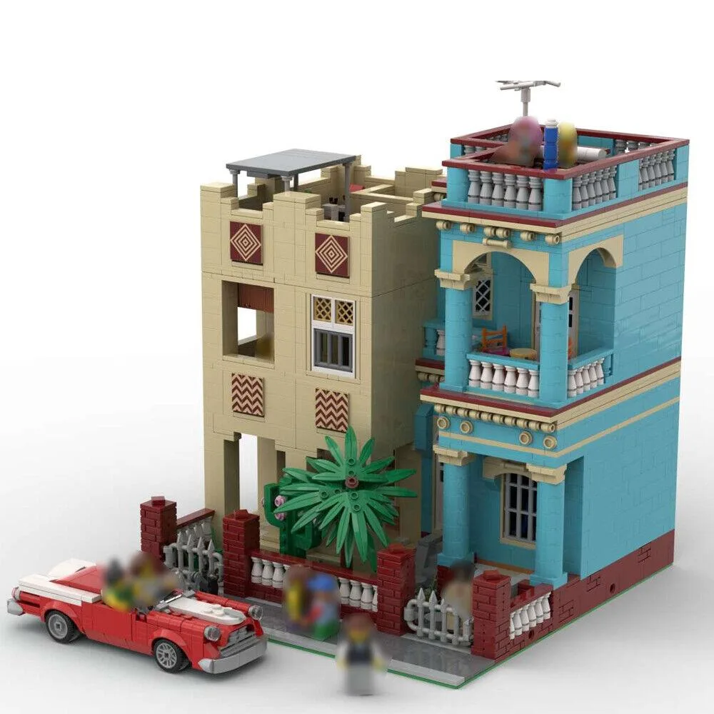 ZITIANYOUBUILD ZITIANYOUBUILD MOC-60270+MOC-60362 Modular House &amp; Red Convertible Car 3116 Parts Educational Building Set — product photo